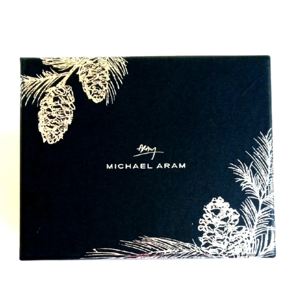 NIB Michael Aram Pine Cone Snowy Ornament With Green Velvet Ribbon - Picture 3 of 15